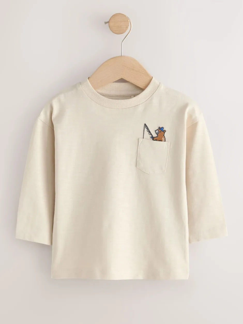 T-Shirts|Tops*Next Fleurig met dierenprint - Set van 5 T-shirts met lange mouwen (3 mnd-7 jr)