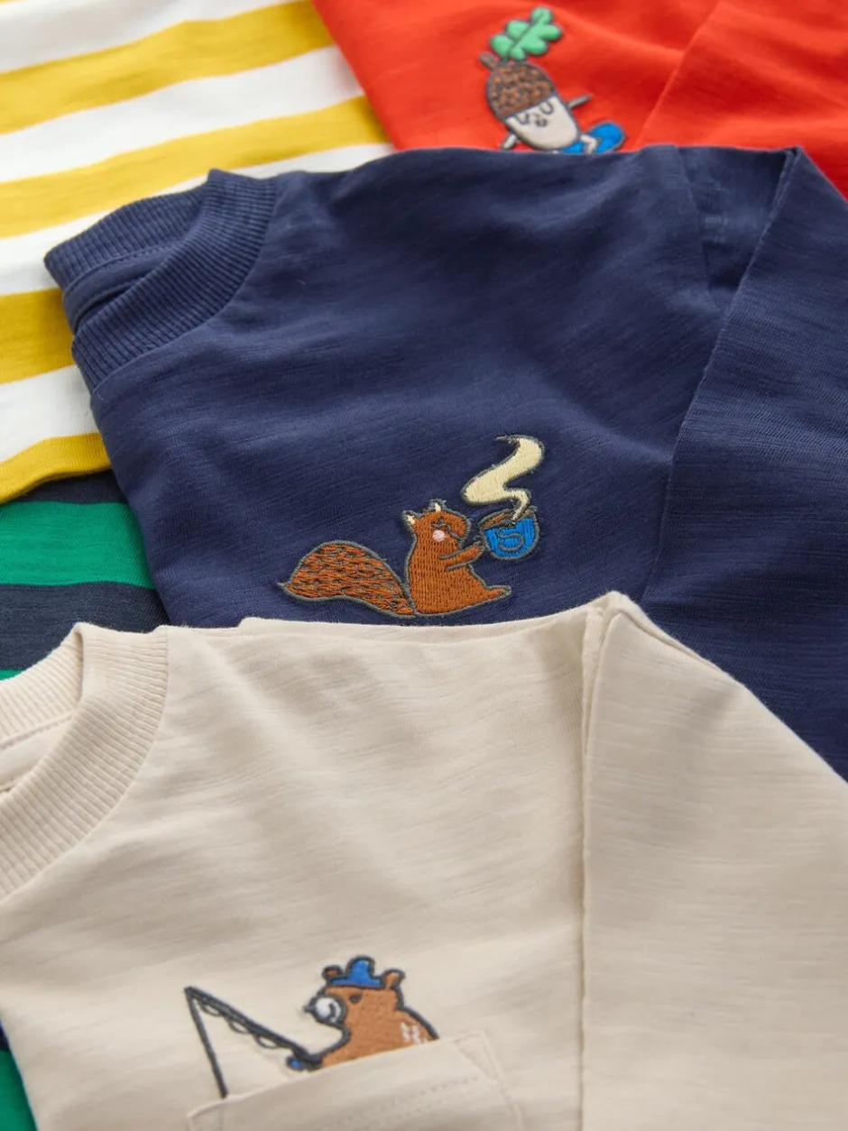 T-Shirts|Tops*Next Fleurig met dierenprint - Set van 5 T-shirts met lange mouwen (3 mnd-7 jr)