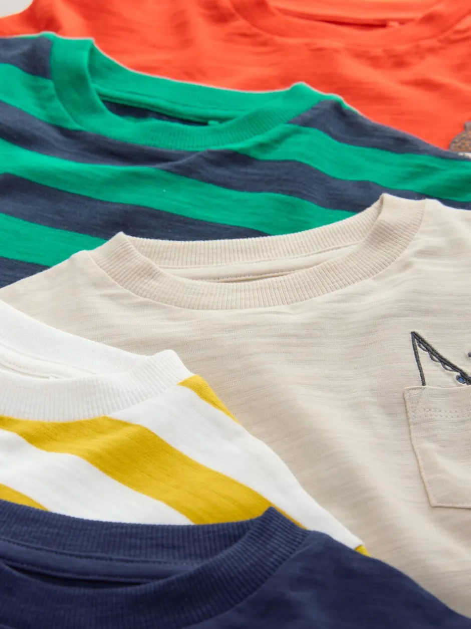 T-Shirts|Tops*Next Fleurig met dierenprint - Set van 5 T-shirts met lange mouwen (3 mnd-7 jr)