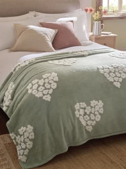 Kussentjes En Plaids|Kussentjes En Plaids*Next Floral Hearts Fleece Throw
