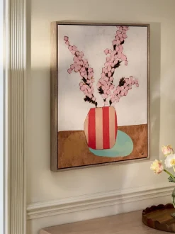 Canvassen En Kunst Voor Aan De Wand|Next Floral Vase Handpaint Detail Framed Wall Art