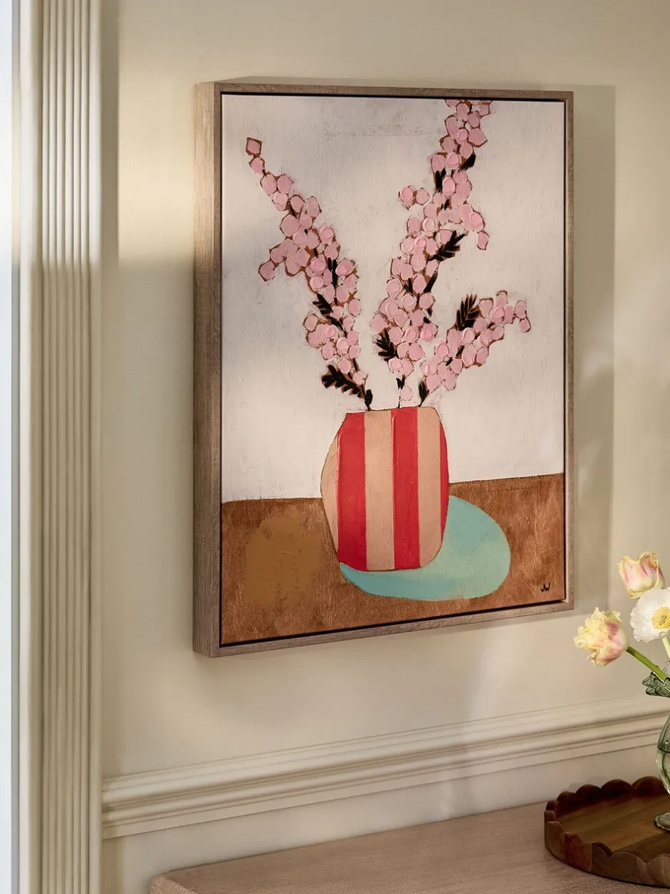 Canvassen En Kunst Voor Aan De Wand|Next Floral Vase Handpaint Detail Framed Wall Art