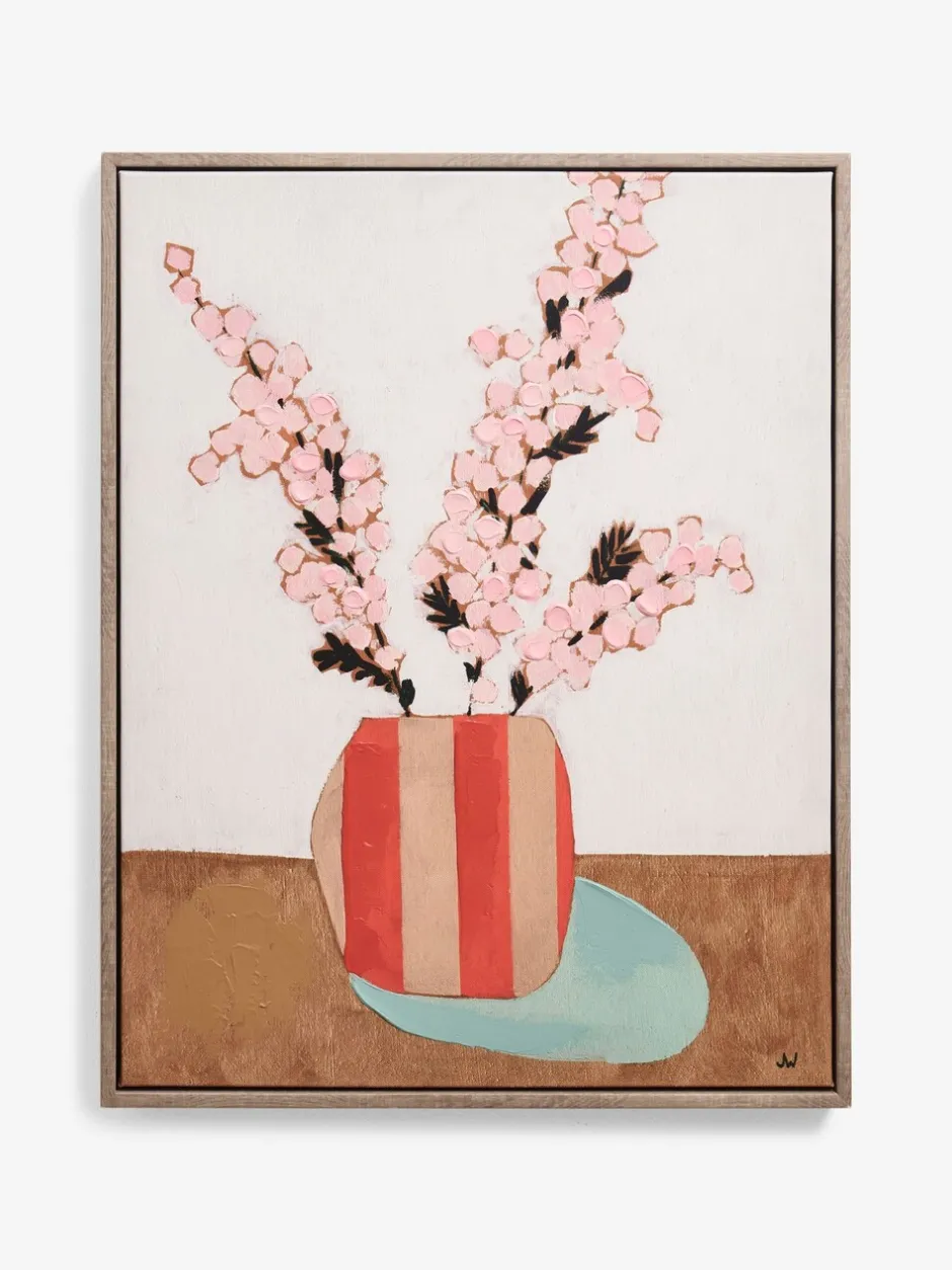 Canvassen En Kunst Voor Aan De Wand|Next Floral Vase Handpaint Detail Framed Wall Art