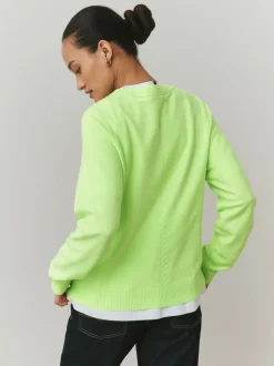 Gebreide Kleding*Next Fluoriserend groen - Superzachte trui met ronde hals en lange mouwen