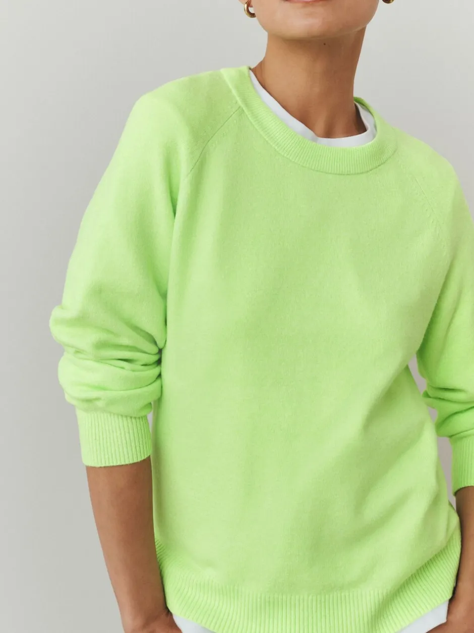 Gebreide Kleding*Next Fluoriserend groen - Superzachte trui met ronde hals en lange mouwen