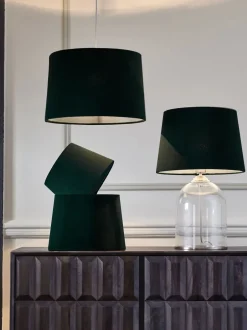 Lampenkappen|Verlichting|Next Fluwelen gemakkelijk te monteren plafondlampenkap