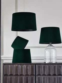 Lampenkappen|Verlichting|Next Fluwelen gemakkelijk te monteren plafondlampenkap