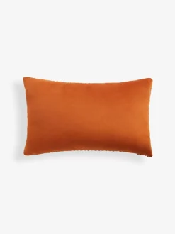 Kussentjes En Plaids|Kussentjes En Plaids*Next Fluwelen gestreept kussen Oranje