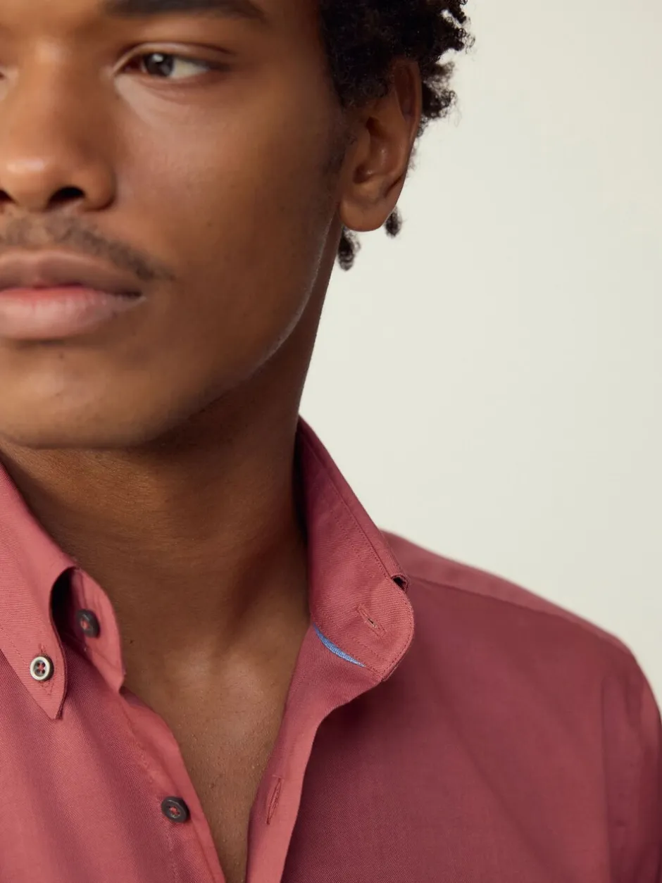Formele Overhemden|Shirts|Next Framboosroze - Normale Pasvorm - Gemakkelijk te strijken Oxford overhemd met doorlopende knopen