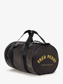 Tassen*Fred Perry Tonal Classic Barrel Black Bag