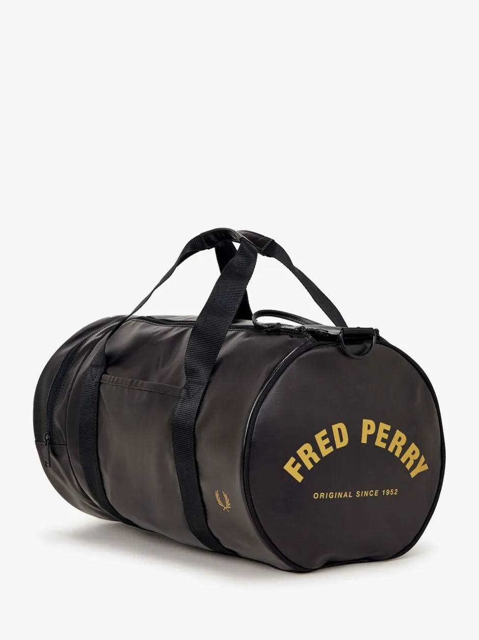 Tassen*Fred Perry Tonal Classic Barrel Black Bag