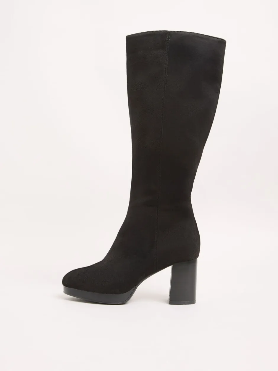 Ruimvallend En Extraruimvallend|Boots*Friends Like These Platform Block Heel Knee High Faux Suede Long Boots