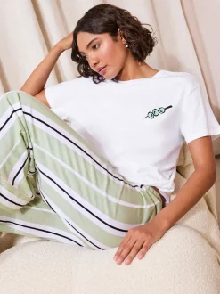 Pyjama's|Loungewear|Friends Like These Stripe Martini Short Sleeve Pyjamas