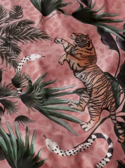 Beddengoedsets En Dekbedovertrekken*Next Fringed Tiger Duvet Cover and Pillowcase Set