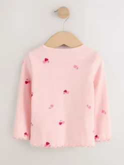 T-Shirts|Next Fruit - Verpakking van 5 geribde tops met lange mouwen (3mnd-7jr)