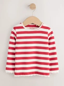 T-Shirts|Next Fruit - Verpakking van 5 geribde tops met lange mouwen (3mnd-7jr)
