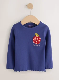 T-Shirts|Next Fruit - Verpakking van 5 geribde tops met lange mouwen (3mnd-7jr)