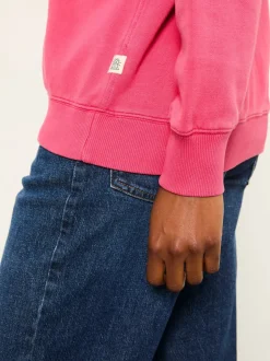 Hoody's En Sweatshirts|Fat Face - FatFace - sweatshirt met ronde hals Fuchsiaroze