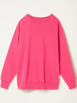 Hoody's En Sweatshirts|Fat Face - FatFace - sweatshirt met ronde hals Fuchsiaroze