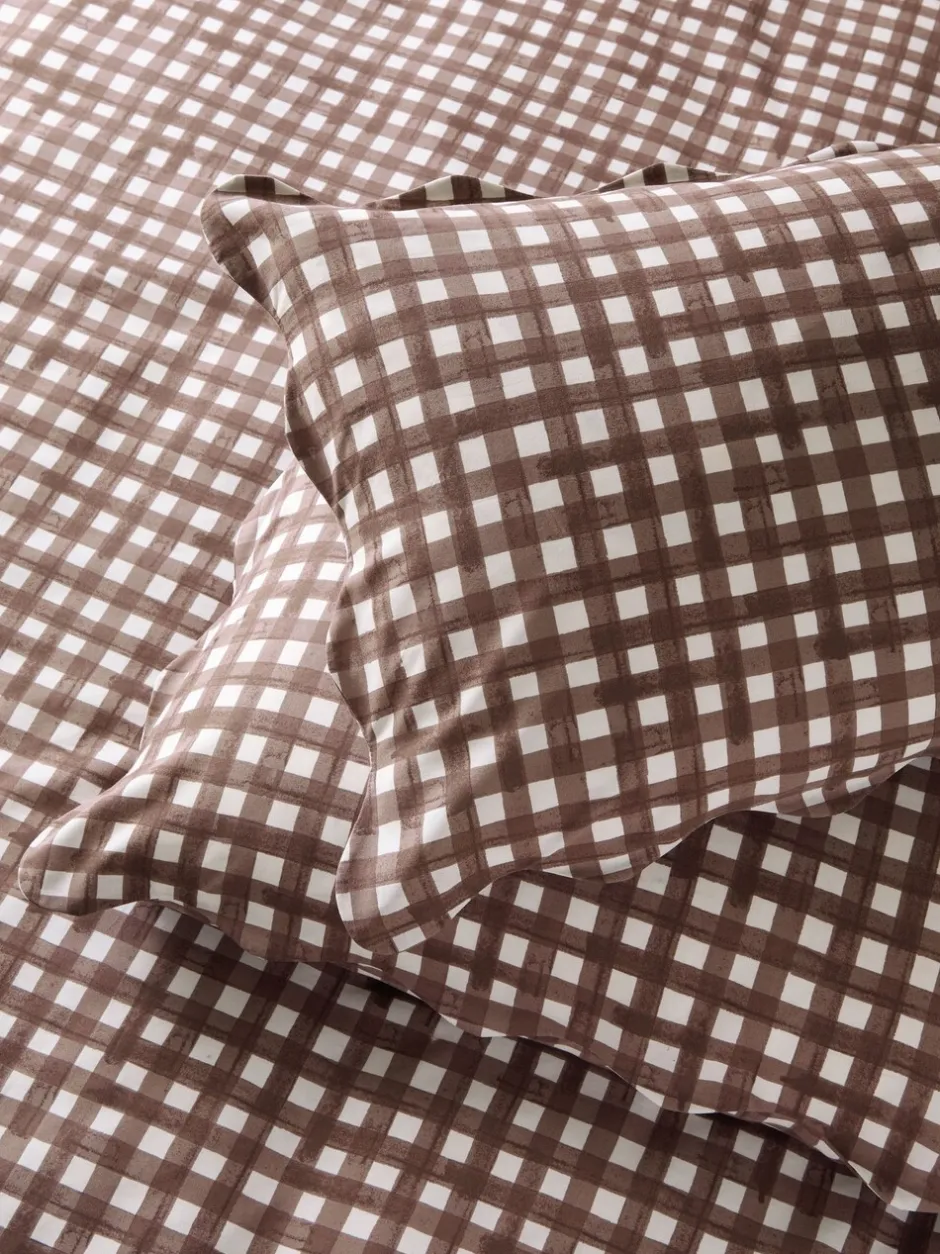 Beddenlakens En Kussenslopen*Furn Scalloped Edge Gingham Pillowcase Pair