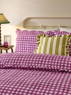 Beddengoedsets En Dekbedovertrekken|Furn Scalloped Edge Gingham Duvet Set