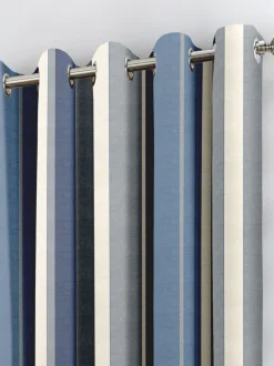 Gordijnen|Gordijnen*Fusion Whitworth ringgordijnen Blauw