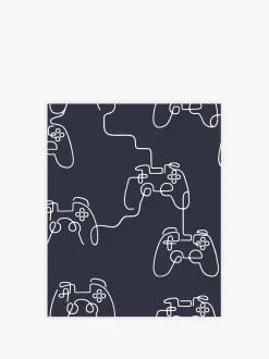 Behang*Next Gamer Doodle 10M Wallpaper Blauw