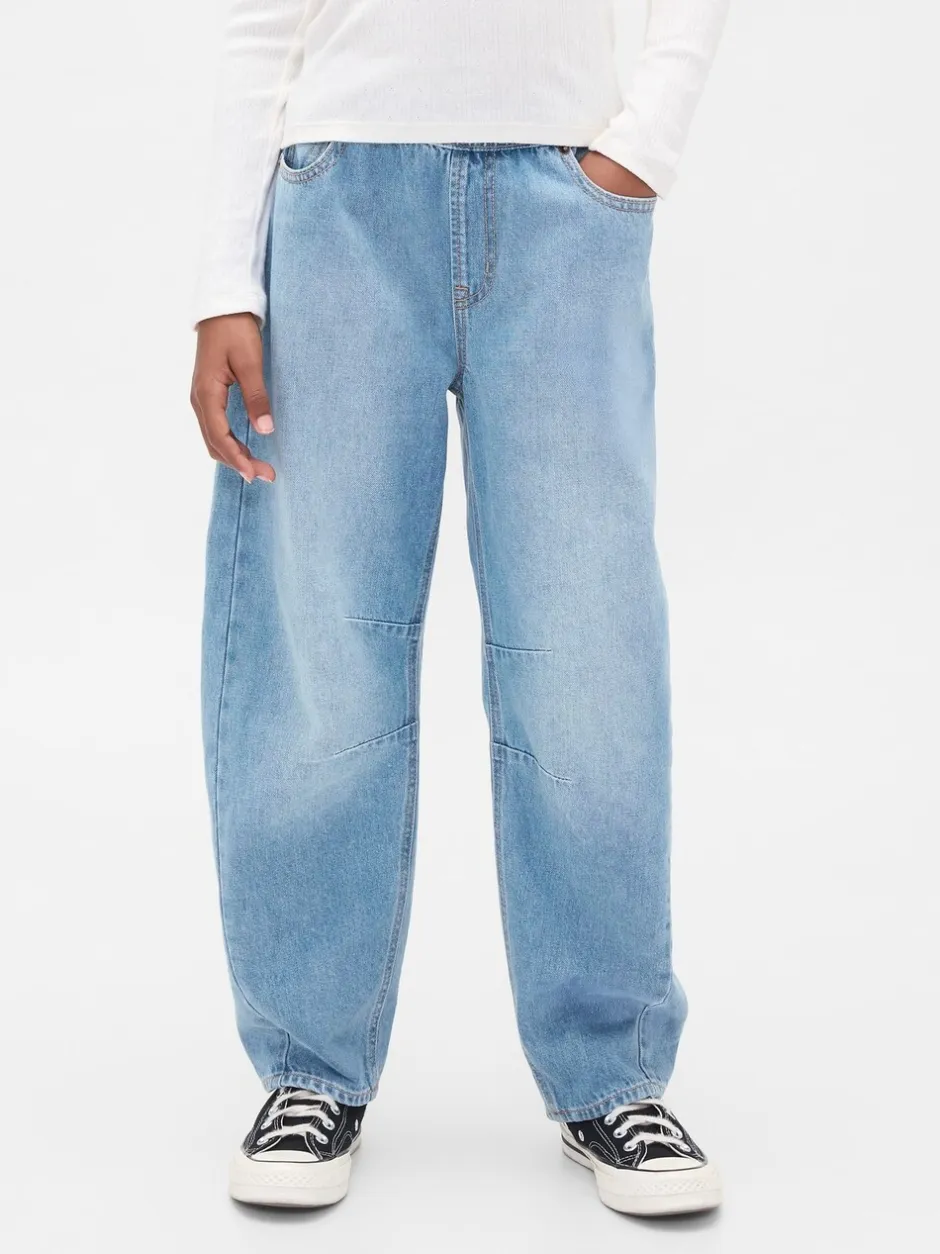 Jeans|Gap High Waisted Easy Barrel Jeans (4-13yrs) (4-13yrs)
