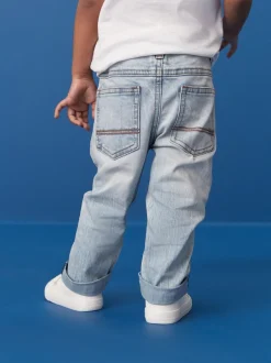 Jeans En Joggingbroeken|Jeans*Next - Comfortabele jeans met stretch (3 mnd-7 jr) Gebleekte denim