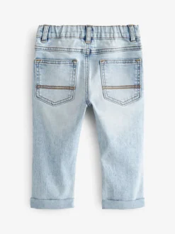 Jeans En Joggingbroeken|Jeans*Next - Comfortabele jeans met stretch (3 mnd-7 jr) Gebleekte denim
