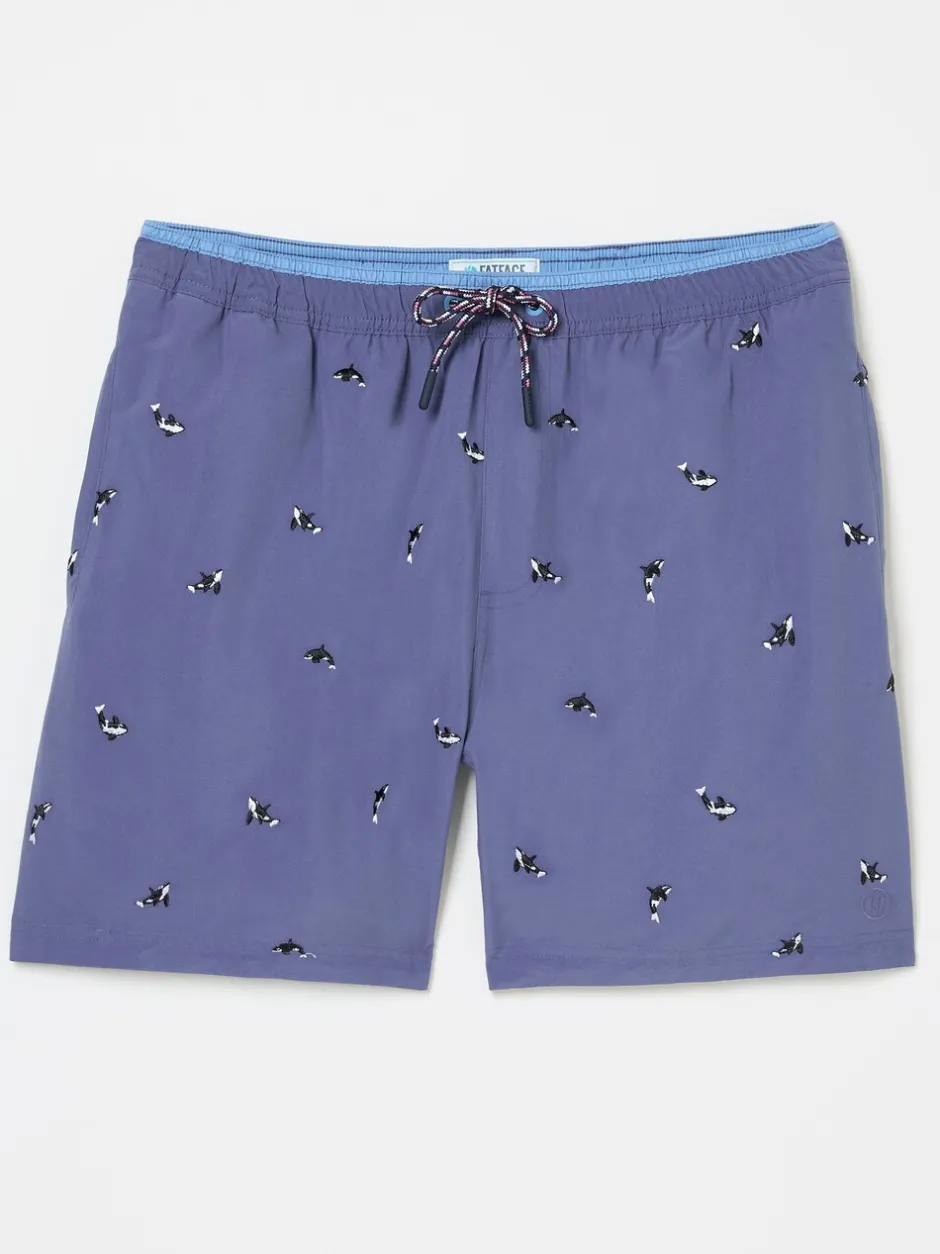 Badkleding|Fat Face - FatFace - Zwemshort Geborduurde walvis in marineblauw