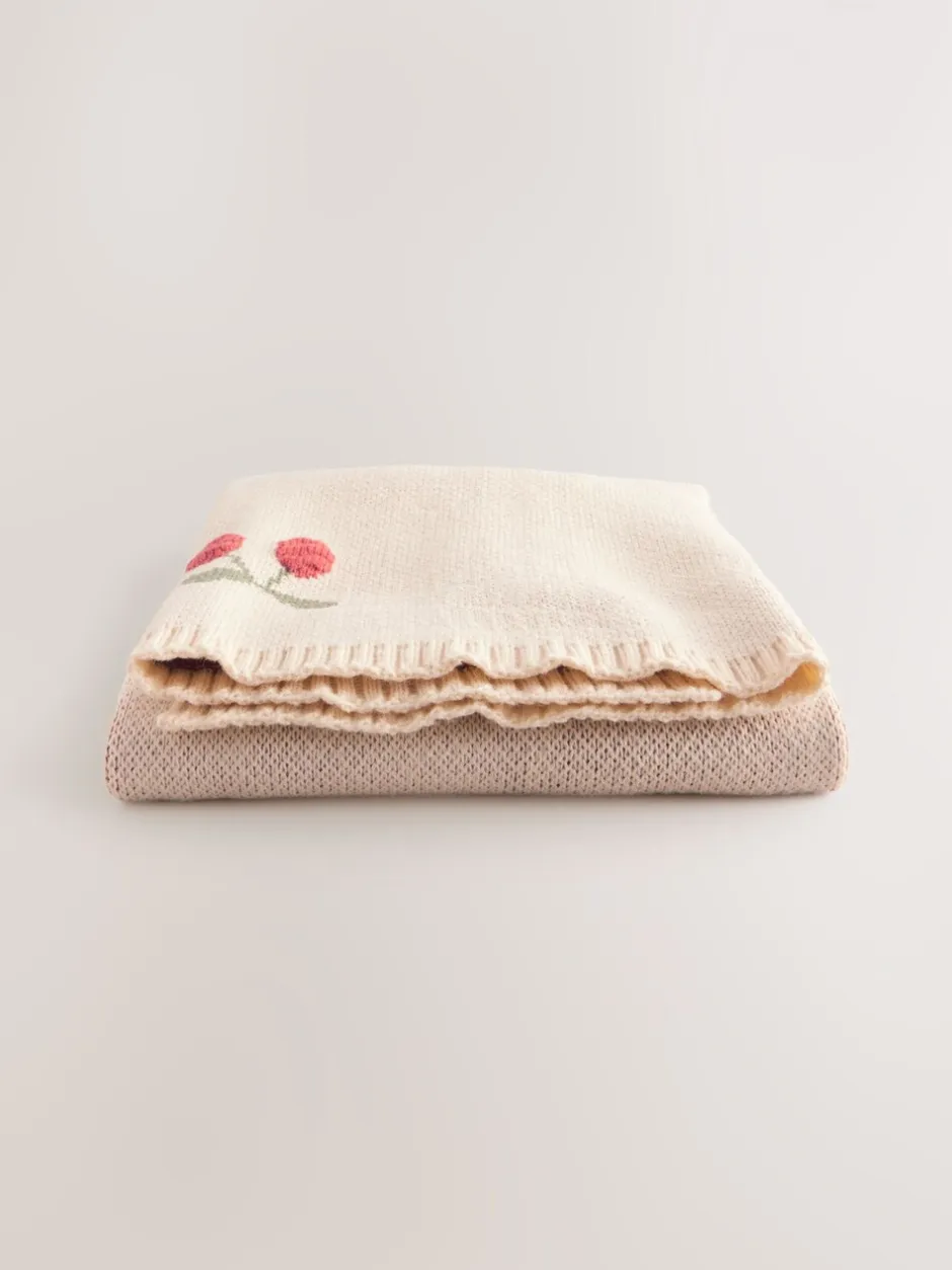 Kussentjes En Plaids|Kussentjes En Plaids*Next Gebreide babydeken Kersenrood