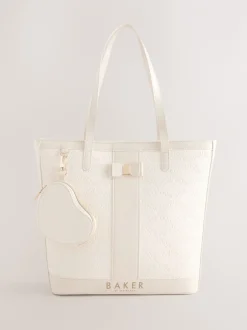 Tassen*Baker by Ted Baker - Embossed PU Tote Bag Gebroken wit