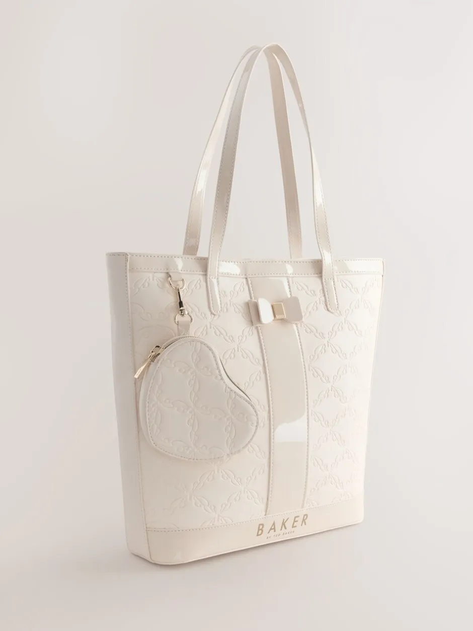 Tassen*Baker by Ted Baker - Embossed PU Tote Bag Gebroken wit