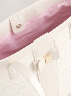 Tassen*Baker by Ted Baker - Embossed PU Tote Bag Gebroken wit