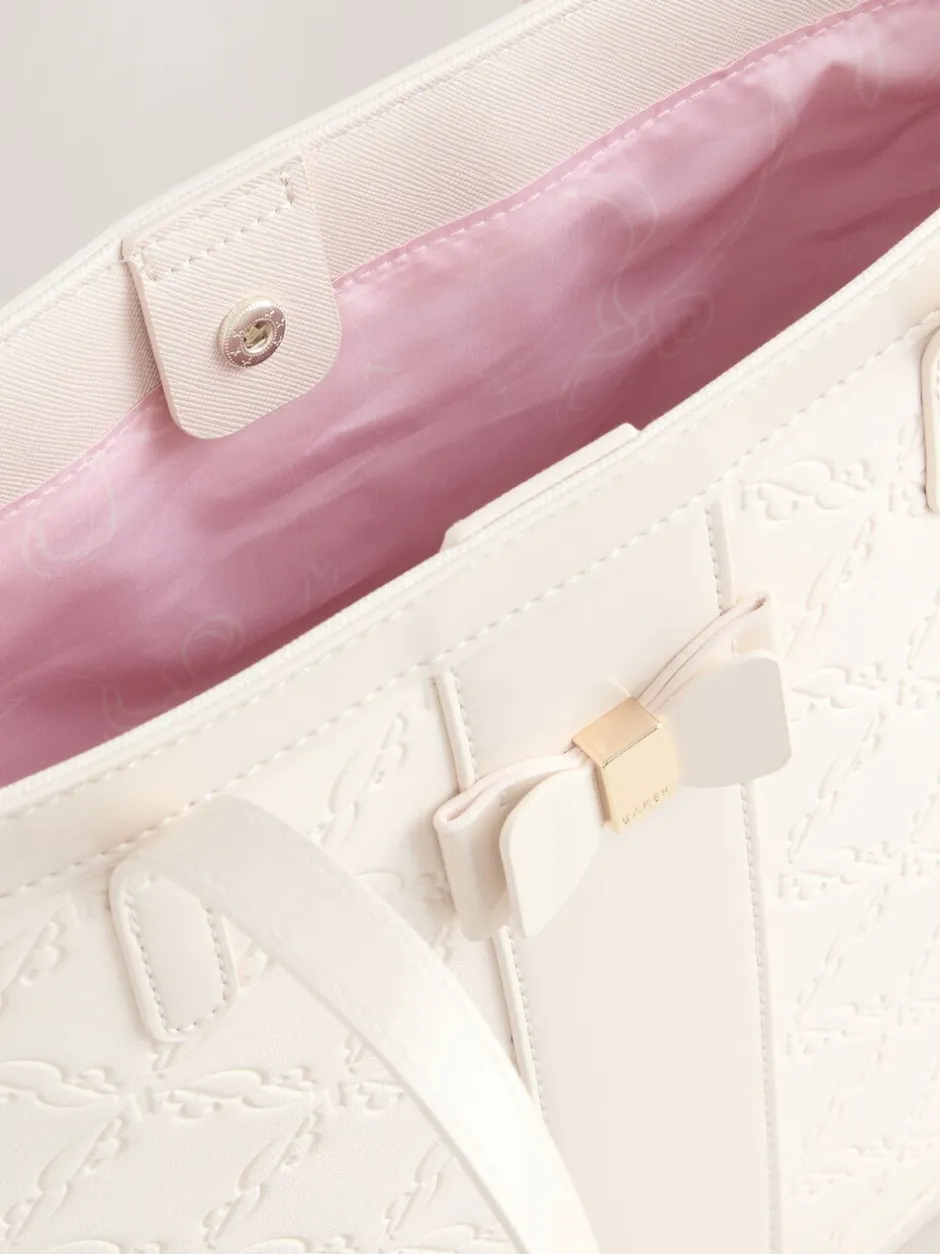 Tassen*Baker by Ted Baker - Embossed PU Tote Bag Gebroken wit
