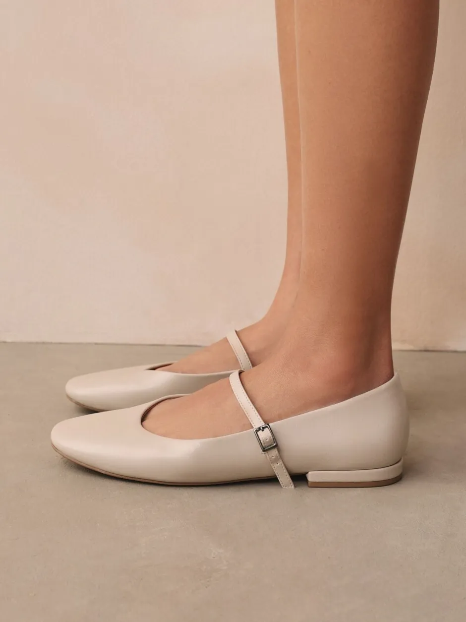 Lage Schoenen|Next - Mary Jane-schoenen met ronde neus Gebroken wit