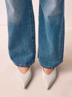 Ruimvallend En Extraruimvallend|Schoenen Met Hakken|Next - Puntige lage naaldhakken schoenen Gebroken wit