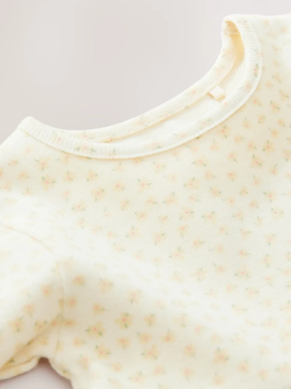 Jurken*Next Geel - Geribde jersey jurk (3 mnd-7 jr)
