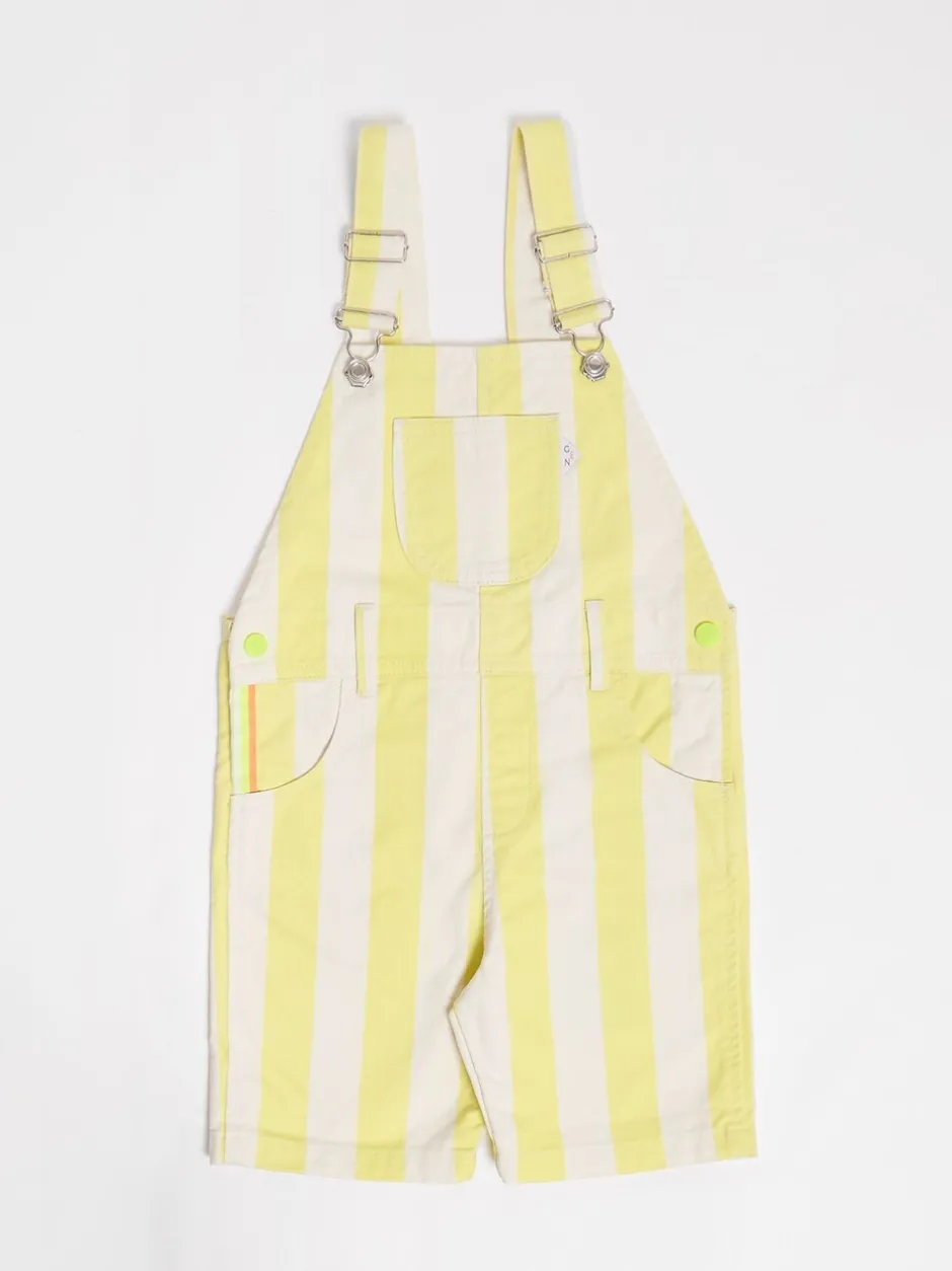 Tuinbroeken*GEN - Gestreepte shorts tuinbroek Geel