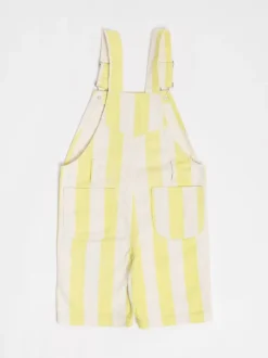 Tuinbroeken*GEN - Gestreepte shorts tuinbroek Geel