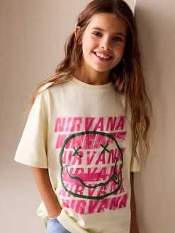 T-Shirts|Next Geel - Nirvana Oversized Graphic T-Shirt (3-16yrs)