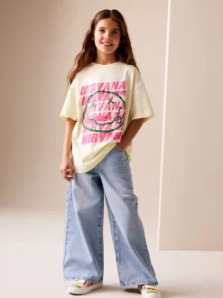 T-Shirts|Next Geel - Nirvana Oversized Graphic T-Shirt (3-16yrs)