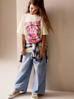 T-Shirts|Next Geel - Nirvana Oversized Graphic T-Shirt (3-16yrs)