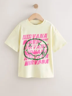 T-Shirts|Next Geel - Nirvana Oversized Graphic T-Shirt (3-16yrs)