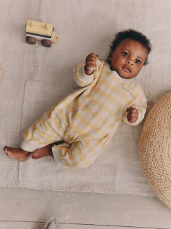 Rompertjes En Tuinbroeken|Next Geel Harlequin - Baby joggingromper (0mnd-3jr)