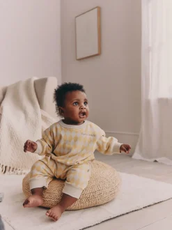 Rompertjes En Tuinbroeken|Next Geel Harlequin - Baby joggingromper (0mnd-3jr)