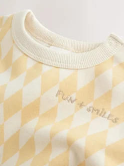 Rompertjes En Tuinbroeken|Next Geel Harlequin - Baby joggingromper (0mnd-3jr)
