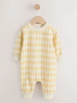 Rompertjes En Tuinbroeken|Next Geel Harlequin - Baby joggingromper (0mnd-3jr)