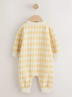 Rompertjes En Tuinbroeken|Next Geel Harlequin - Baby joggingromper (0mnd-3jr)